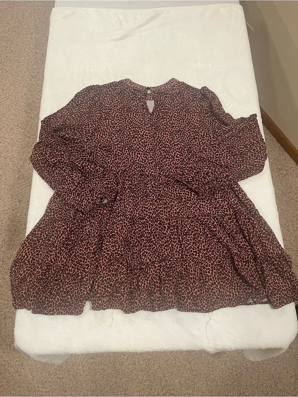 Destination Maternity Animal Print Babydoll Tunic Top - Large - Picture 2 of 9